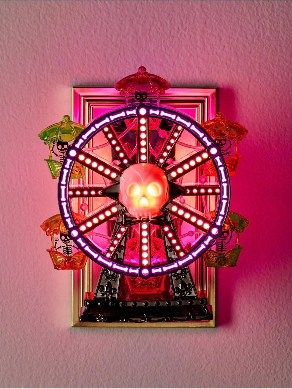 NWT White Barn Neon Spooky Ferris Wheel Wallflowers Plug